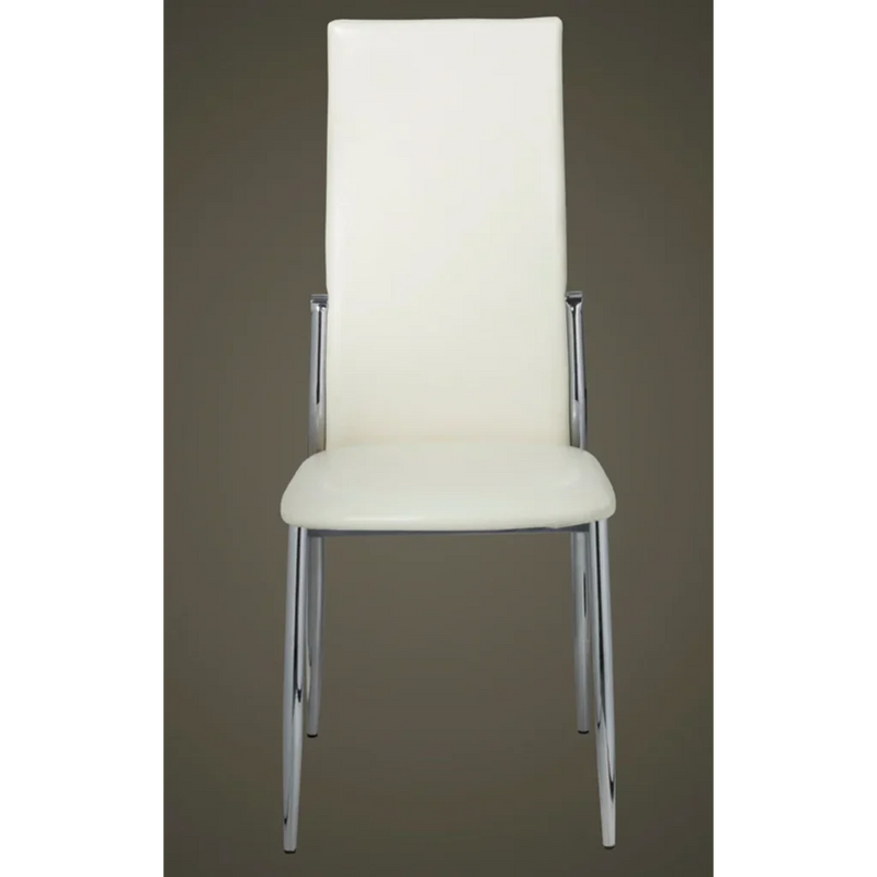Dining Chairs 6 pcs White Faux Leather