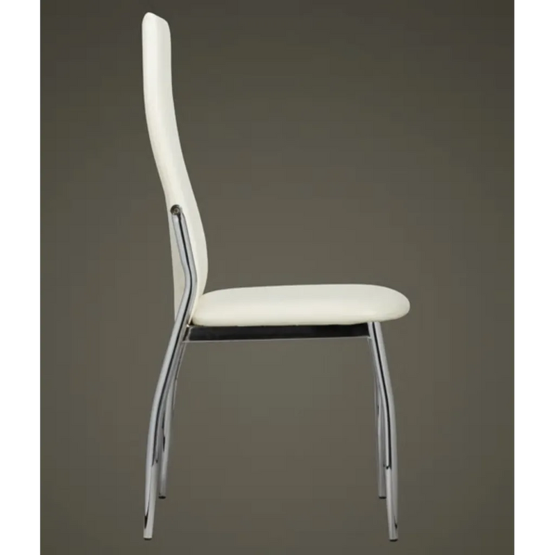 Dining Chairs 6 pcs White Faux Leather