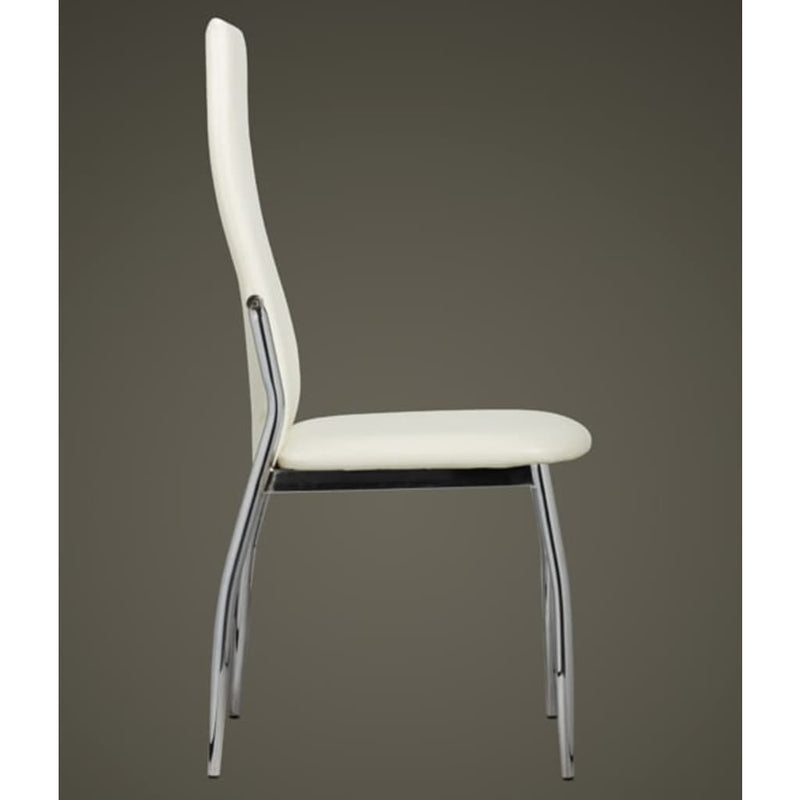 vidaXL Dining Chairs 6 pcs White Faux Leather