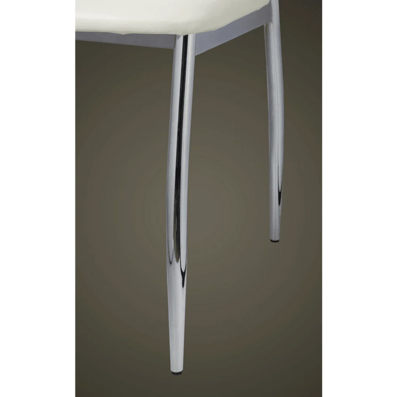 Dining Chairs 6 pcs White Faux Leather
