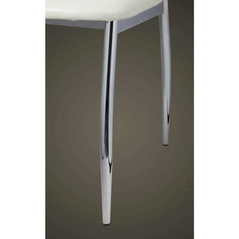 vidaXL Dining Chairs 6 pcs White Faux Leather
