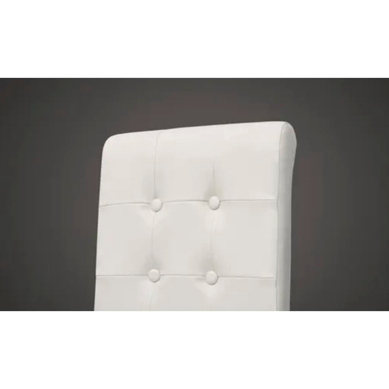 vidaXL Dining Chairs 2 pcs White Faux Leather