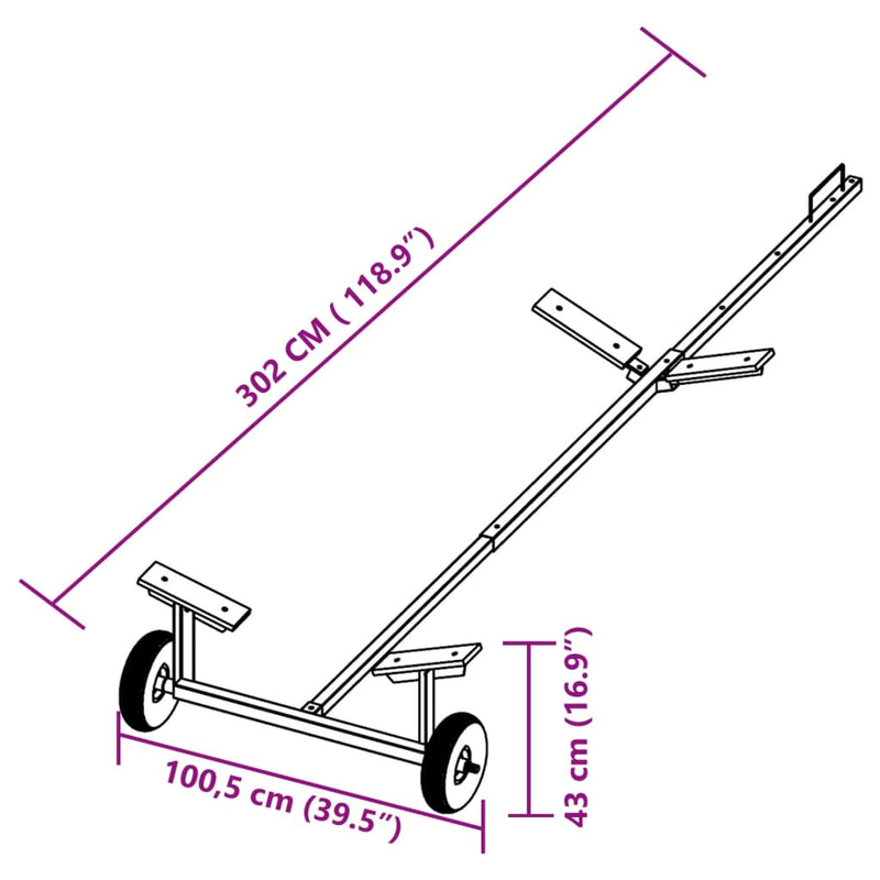 vidaXL Boat Trailer 160 kg Load
