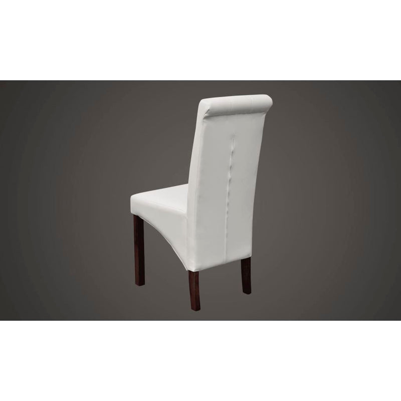 Dining Chairs 6 pcs White Faux Leather