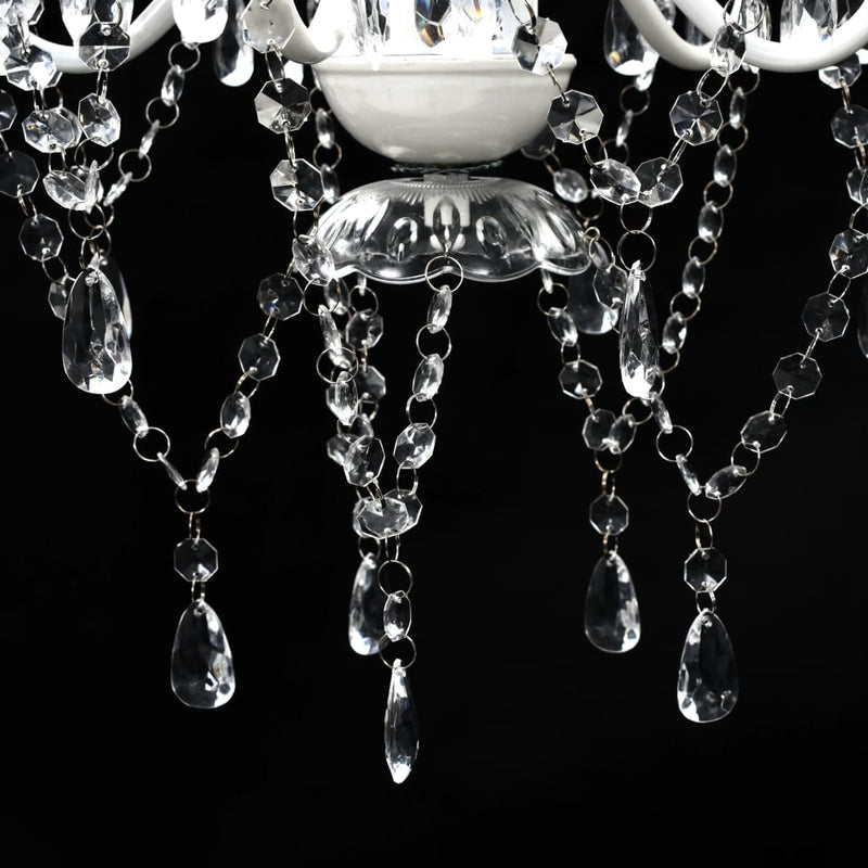 vidaXL Chandelier 5 Bulbs Transparent