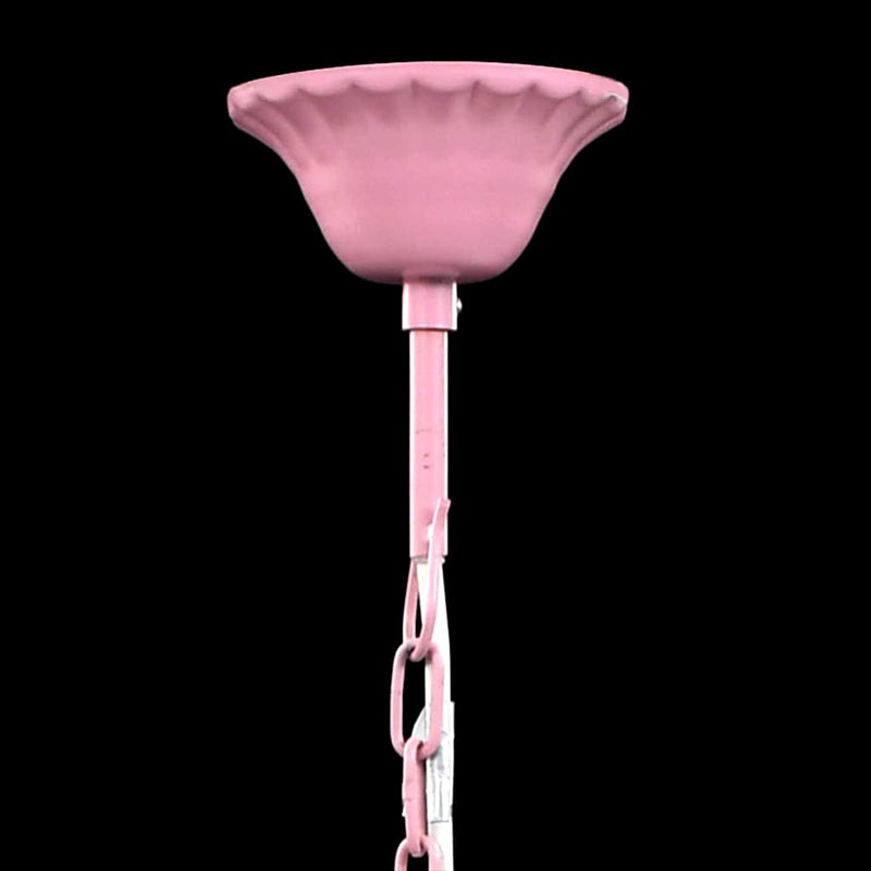 vidaXL Crystal Light 5 Bulbs Pink