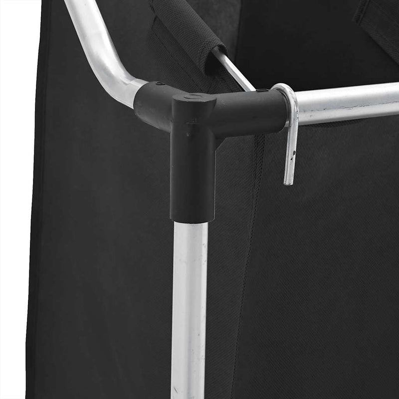 Laundry sorter with 4 bags black grey