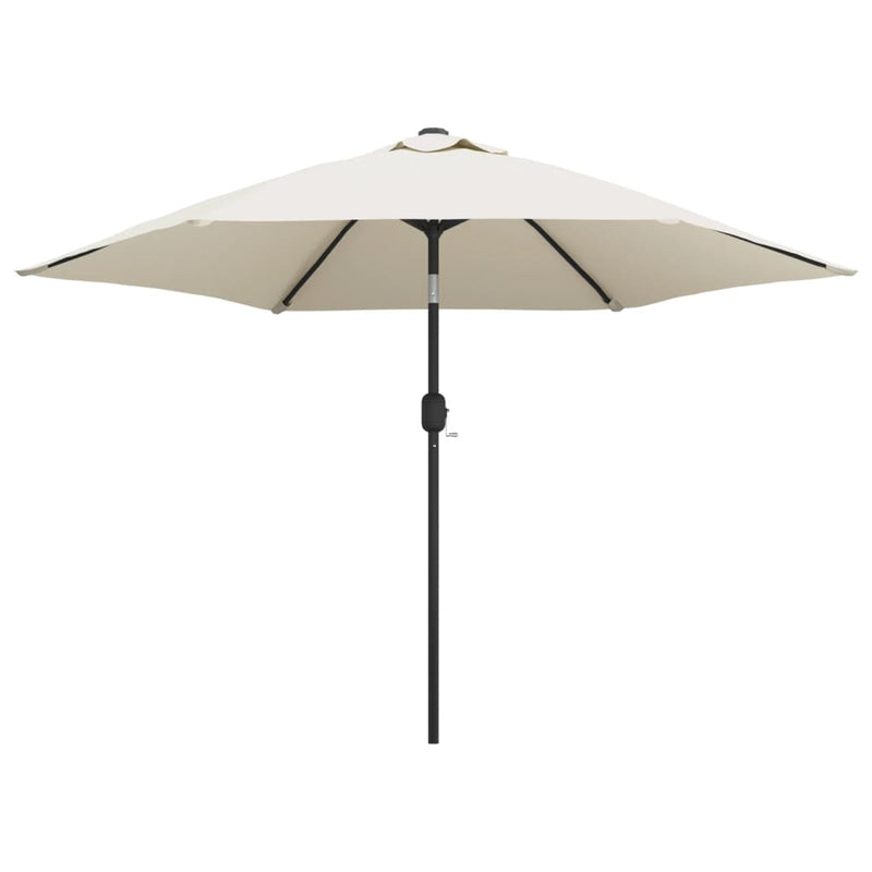 vidaXL Garden Parasol Sand White 3m Steel Pole
