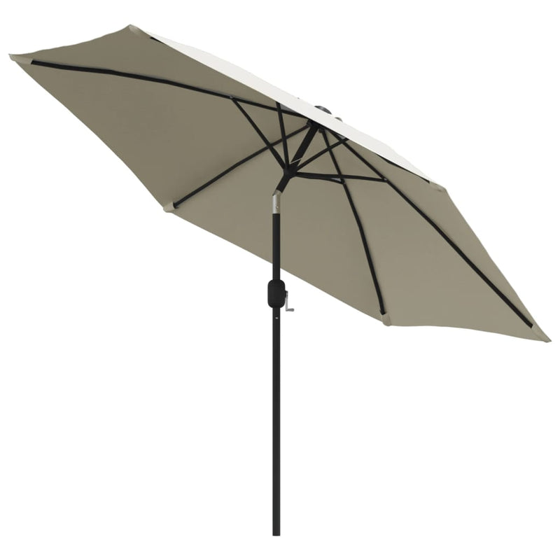 vidaXL Garden Parasol Sand White 3m Steel Pole