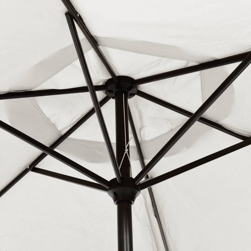 vidaXL Garden Parasol Sand White 3m Steel Pole