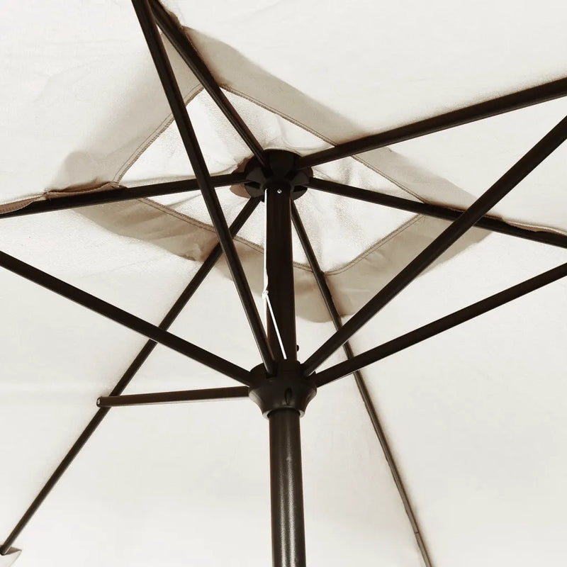 Garden Parasol 200 x 300 cm Sand White Rectangular