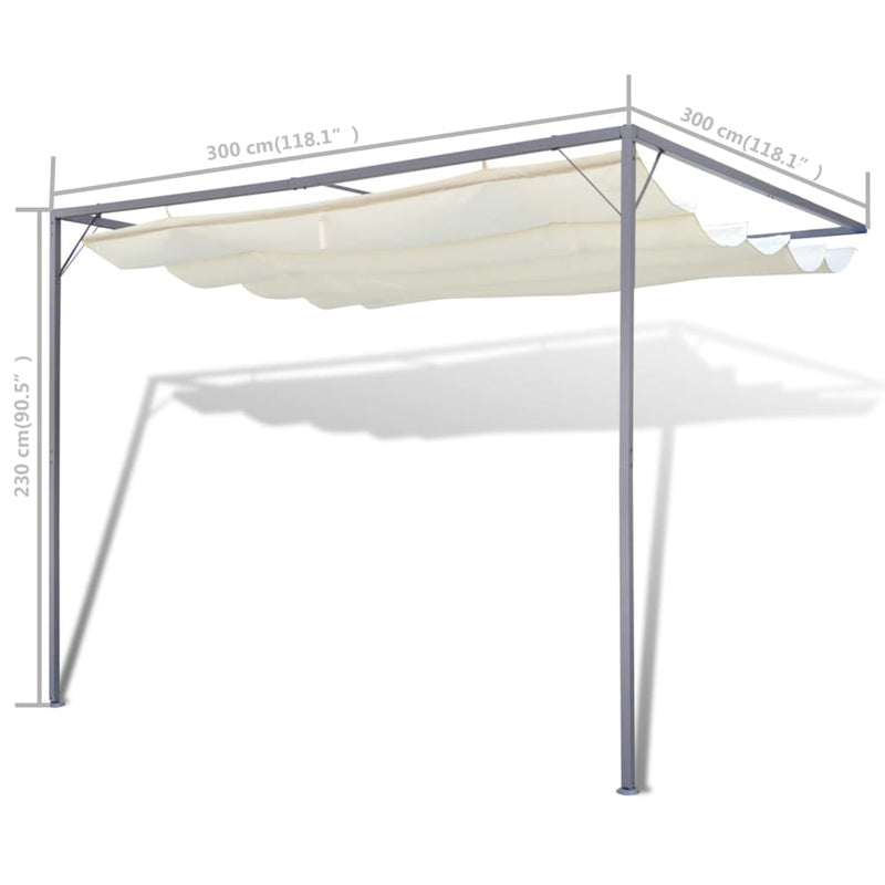 Garden Patio Awning Sun Shade Canopy Wall Gazebo