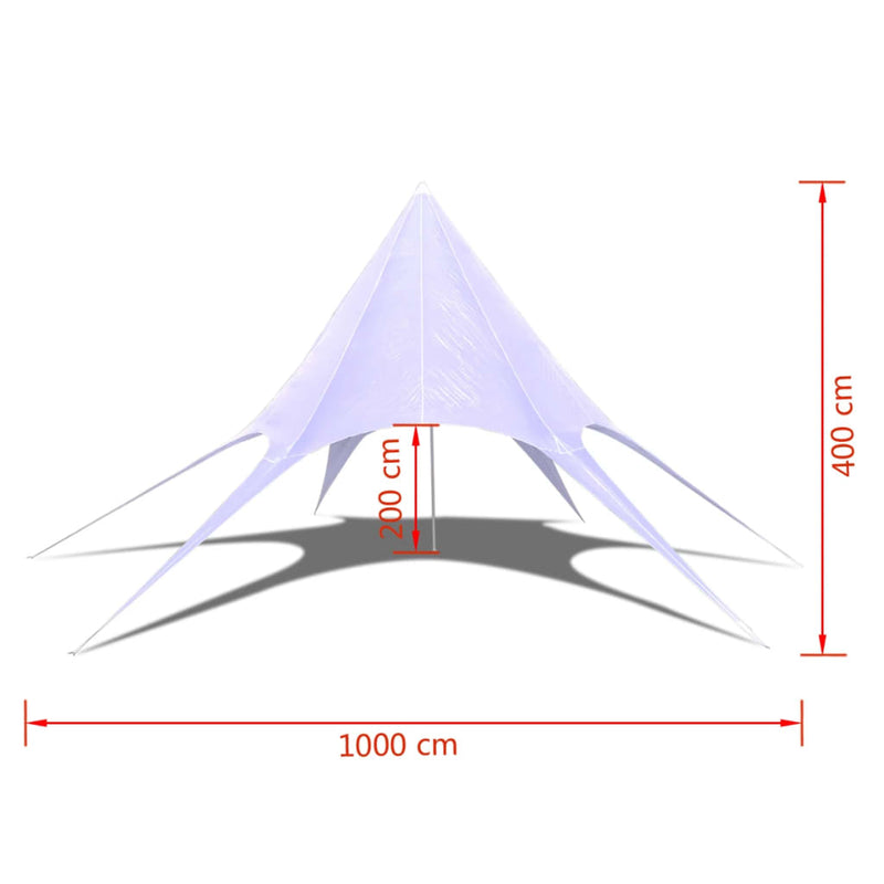 vidaXL Gazebo Hexagon Star Garden Pavilion 10m