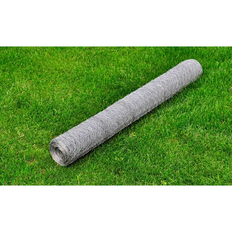 Chicken Wire Fence Galvanised Steel 25x1 m Silver