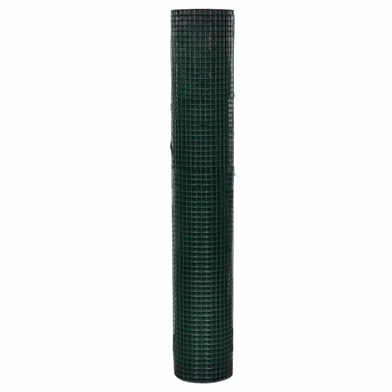 Chicken Wire Fence Galvanised with PVC Coating 25x1 m Green