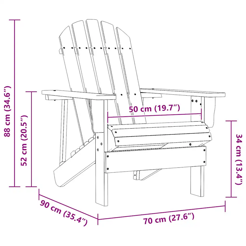 Garden Chair Wood White