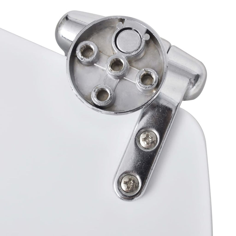 vidaXL Toilet Seats with Soft Close Lids MDF White