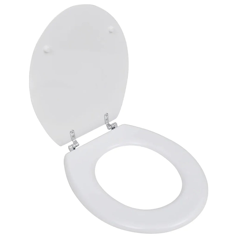 WC Toilet Seat MDF Lid Simple Design White