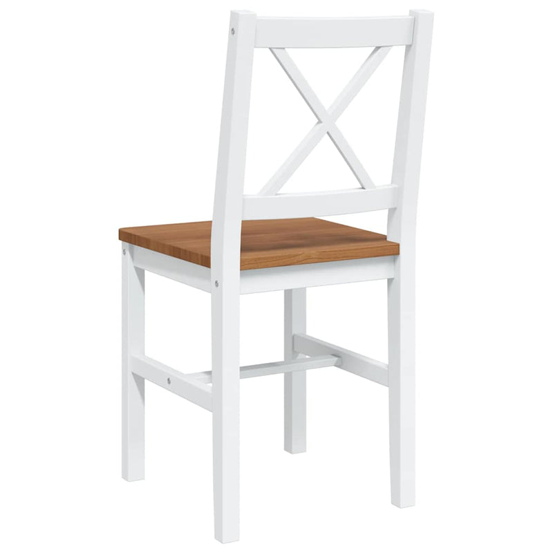 vidaXL 5 Piece Dining Set Brown and White