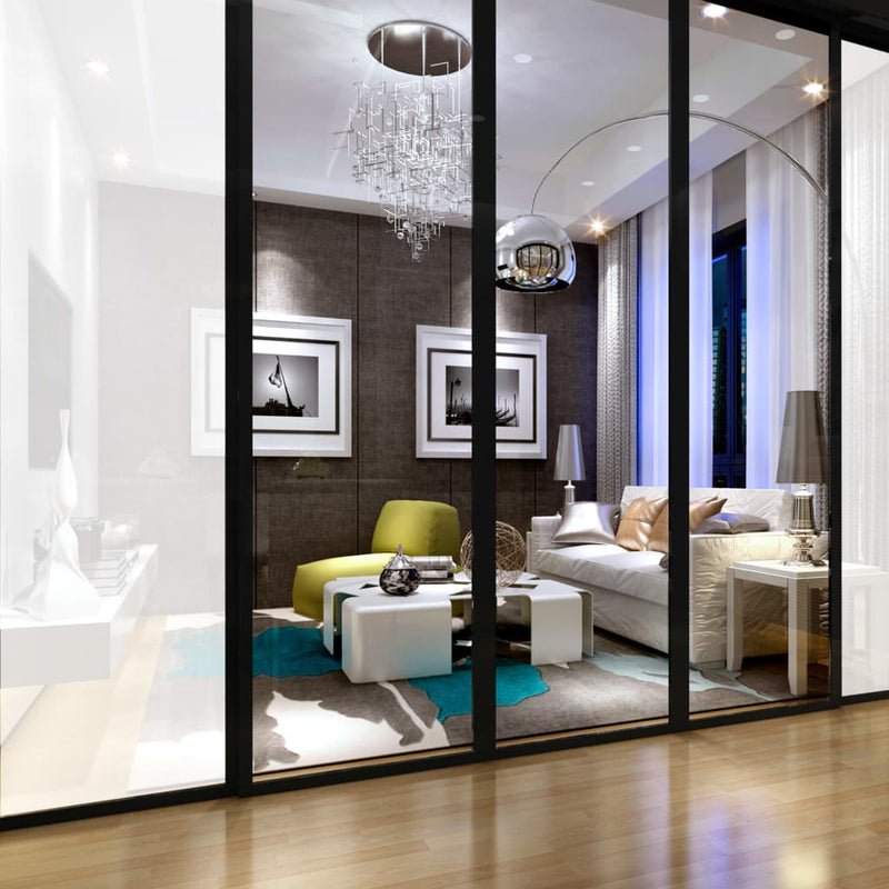 vidaXL Window Film Frosted Grey 0,9x5 m PVC
