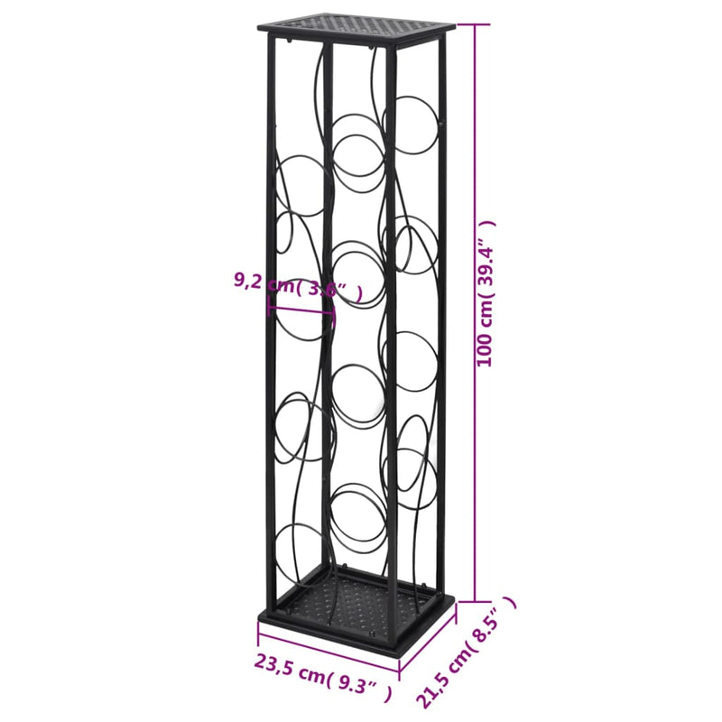 vidaXL Wine Rack for 8 Bottles Metal