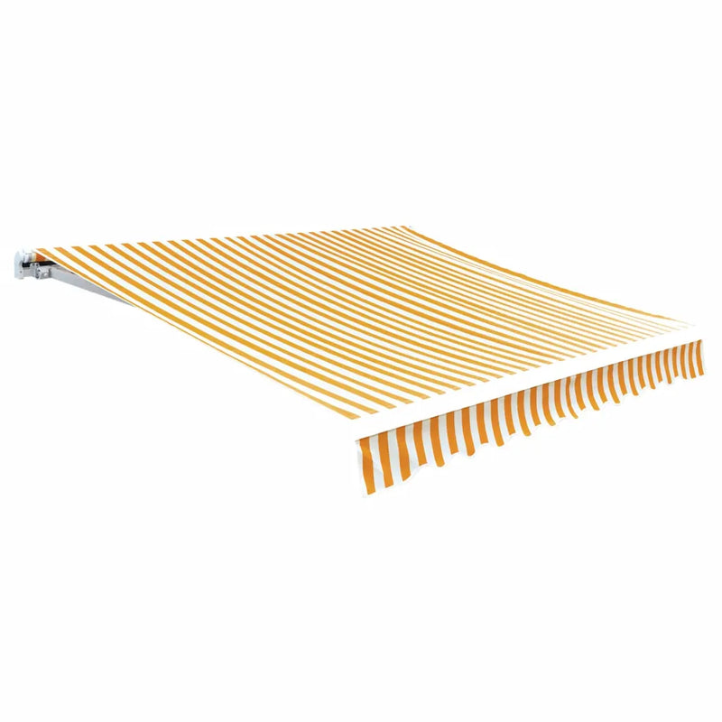 Awning Top Sunshade Canvas Sunflower Yellow & White 4 x 3 m (Frame Not Included)