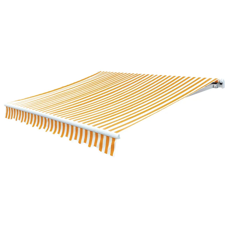 Awning Top Sunshade Canvas Sunflower Yellow & White 4 x 3 m (Frame Not Included)