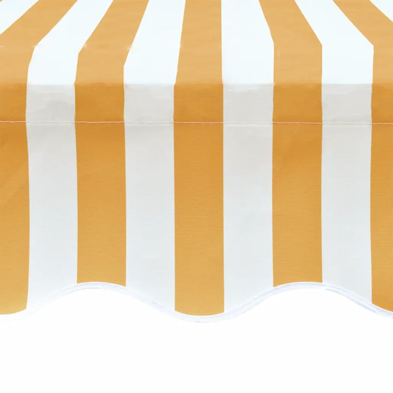 Awning Top Sunshade Canvas Sunflower Yellow & White 4 x 3 m (Frame Not Included)
