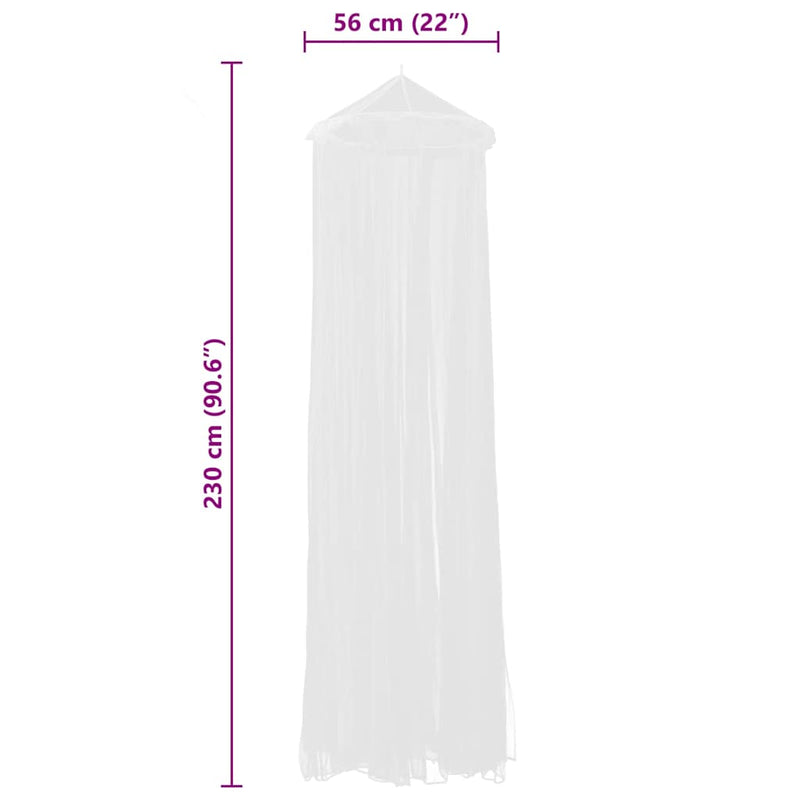 vidaXL Mosquito Net 2 pcs Round 56x325x230 cm