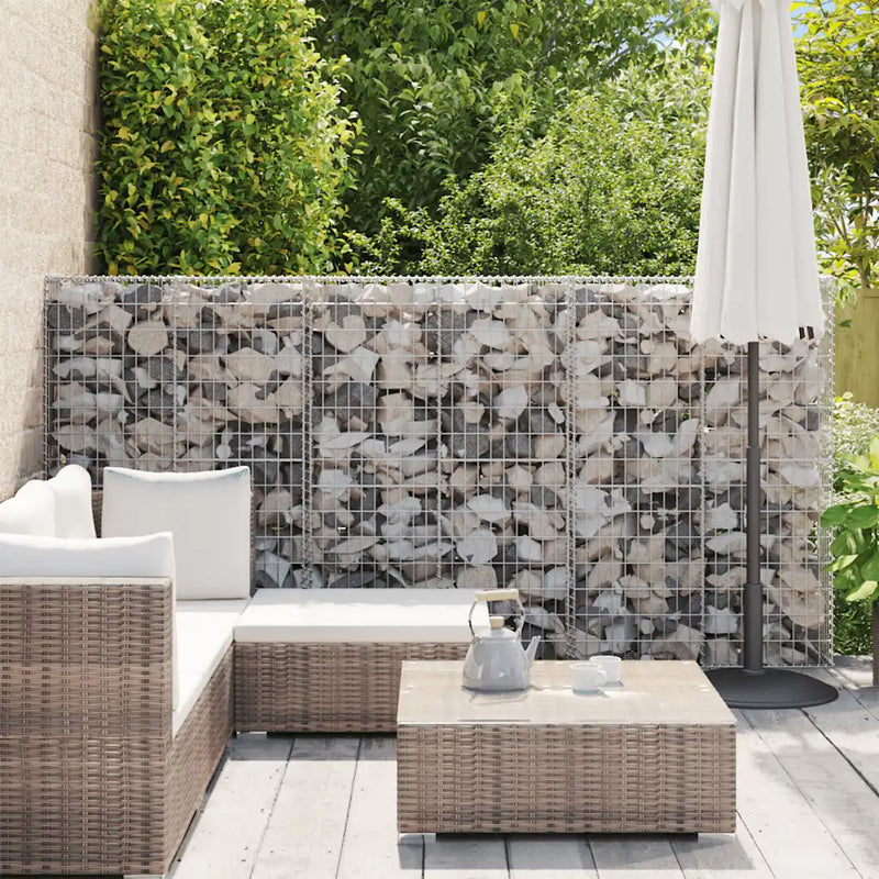 Gabion Basket with Lids Galvanised Wire 150x100x30 cm