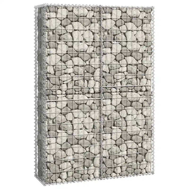 Gabion Basket with Lids Galvanised Wire 150x100x30 cm