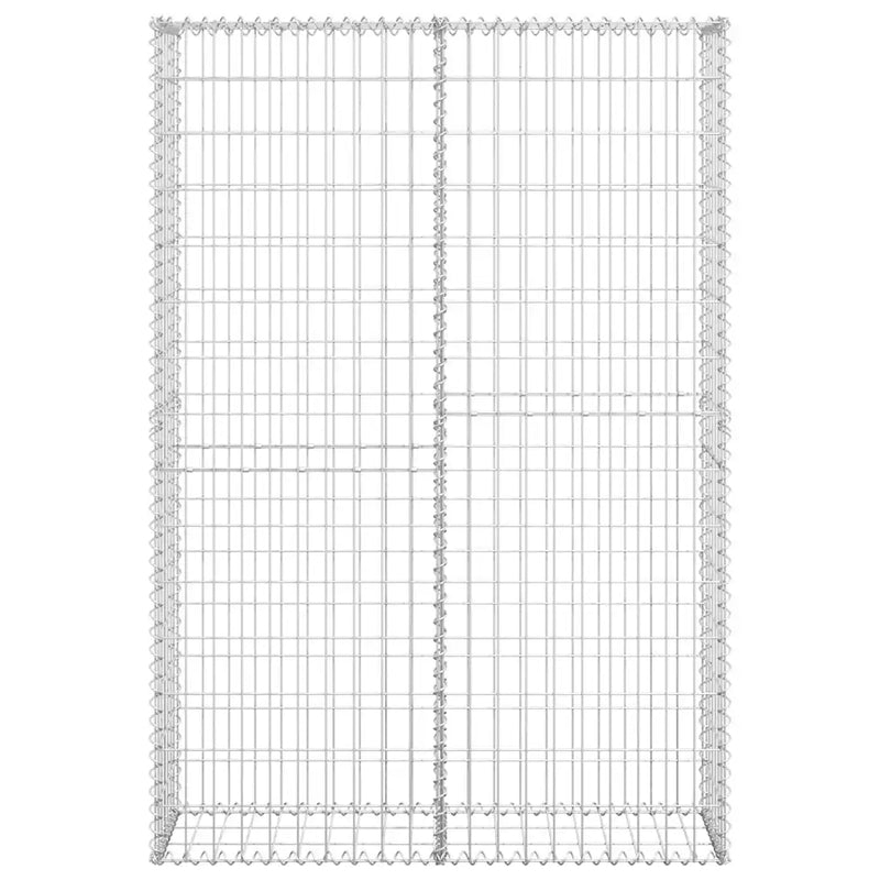 Gabion Basket with Lids Galvanised Wire 150x100x30 cm