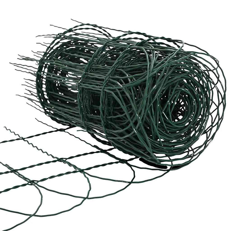 vidaXL Garden Border Fence Powder-coated Iron 25x0.4 m
