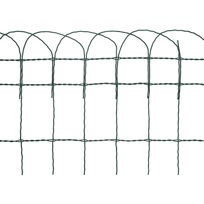 vidaXL Garden Border Fence Powder-coated Iron 25x0.4 m