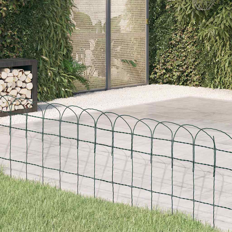 vidaXL Garden Border Fence Powder-coated Iron 25x0.4 m