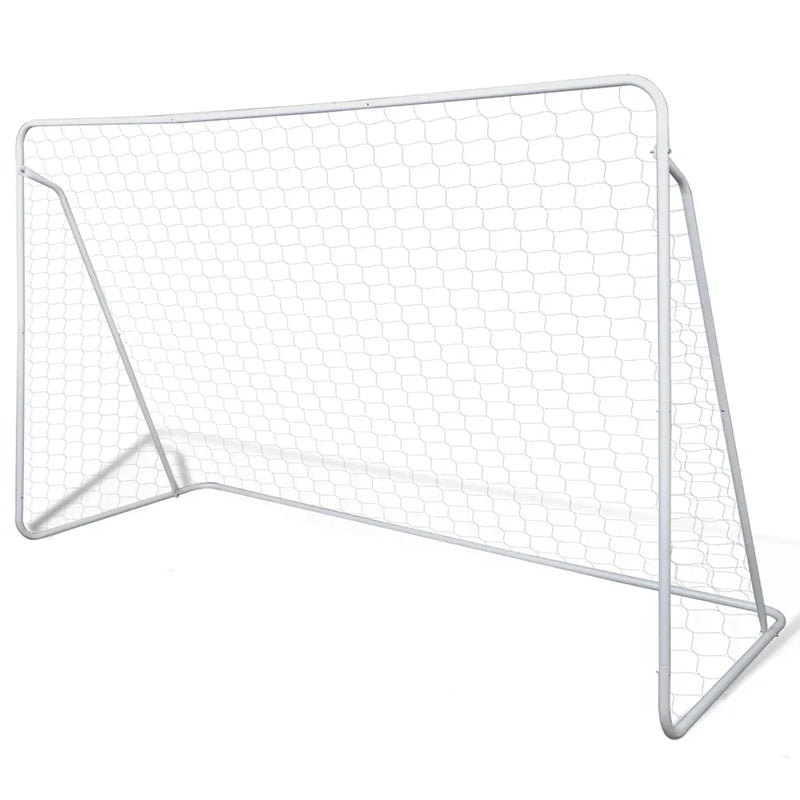 Soccer Goal Post Net Set Steel 240 x 90 x 150 cm High-quality
