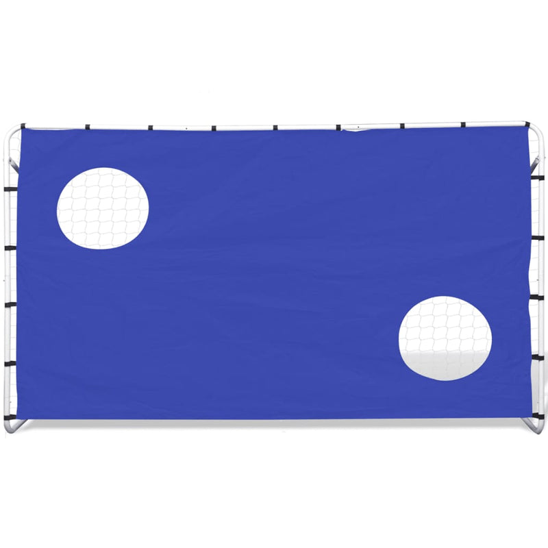 vidaXL Soccer Goal with Aiming Wall Steel 240 x 92 x 150 cm High-quality
