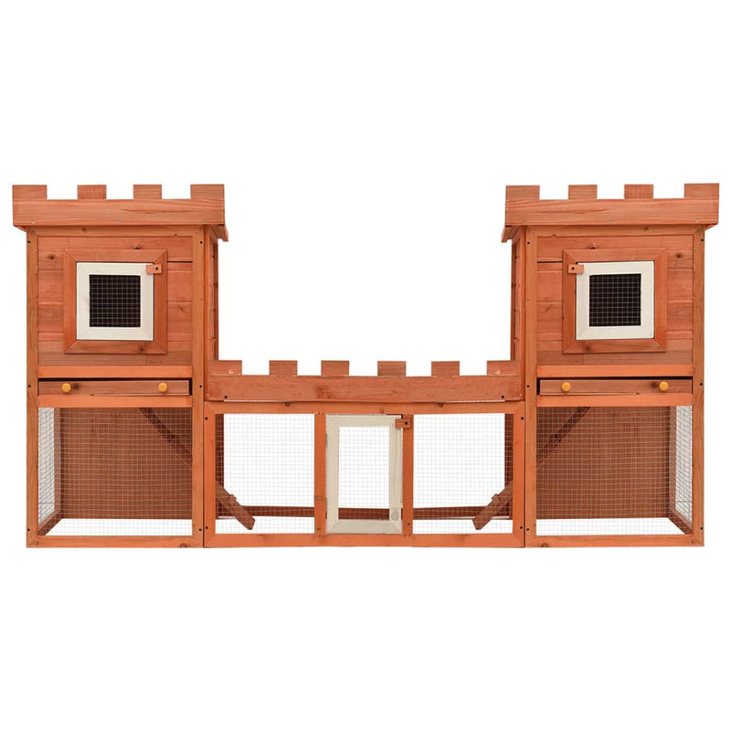 Outdoor Large Rabbit Hutch House Pet Cage Double House