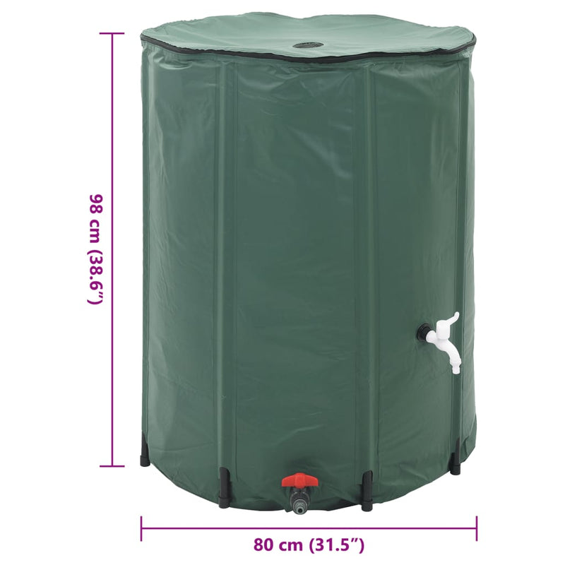 vidaXL Collapsible Rain Water Tank 500 L