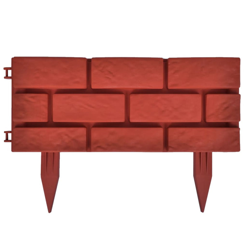 vidaXL Lawn Divider with Brick Design 11 pcs