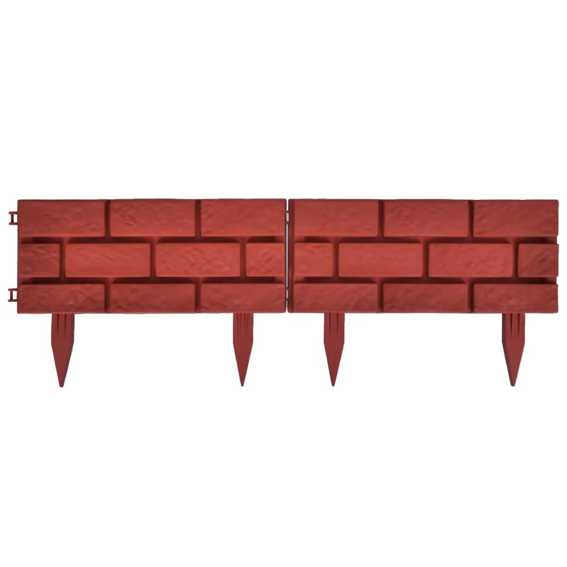 vidaXL Lawn Divider with Brick Design 11 pcs