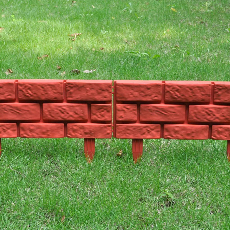 vidaXL Lawn Divider with Brick Design 11 pcs
