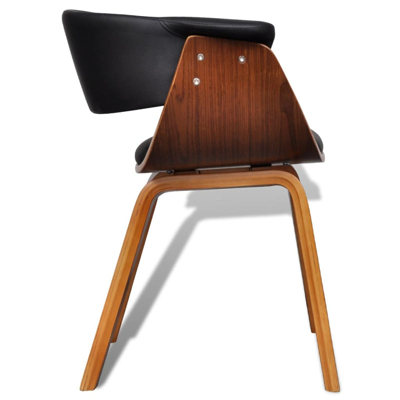 vidaXL Dining Chairs 4 pcs Bent Wood and Faux Leather