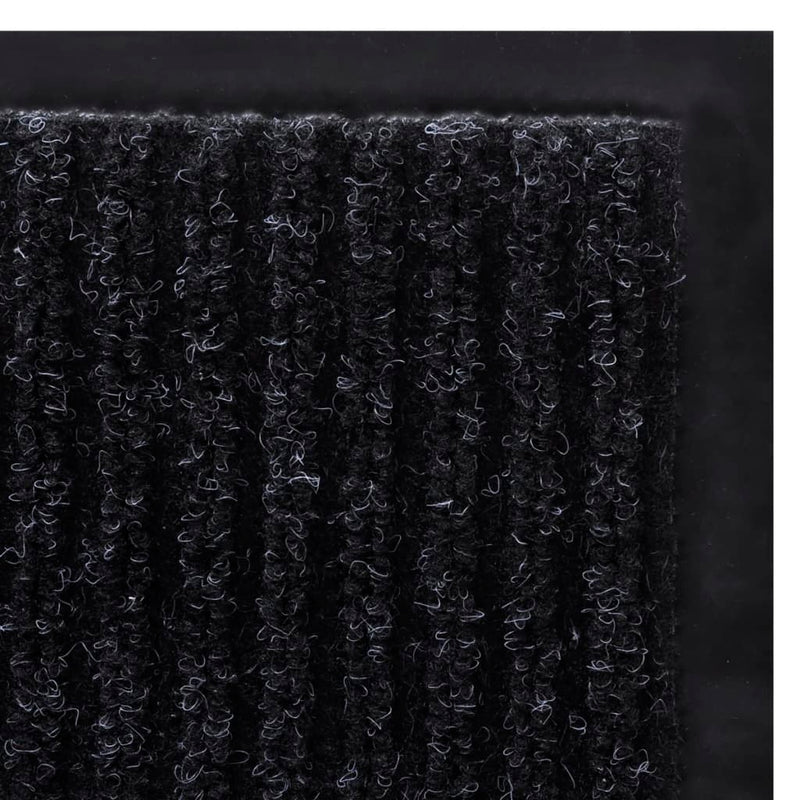 vidaXL Door Mat Black 90 x 150 cm PVC