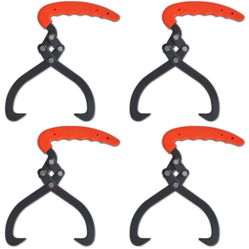 vidaXL 4 pcs Log Tongs with PVC Handle