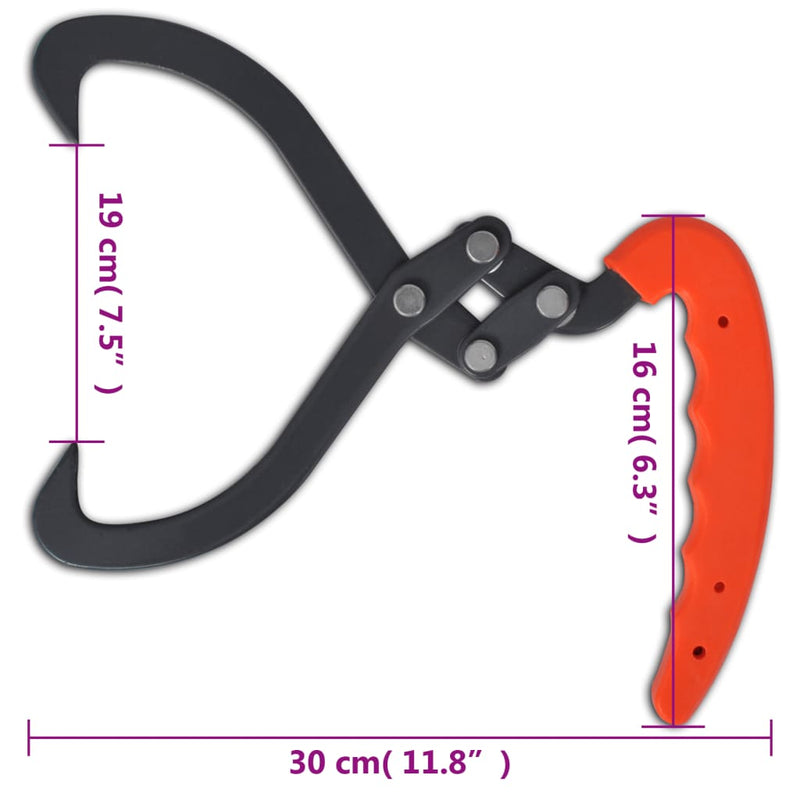 vidaXL 4 pcs Log Tongs with PVC Handle