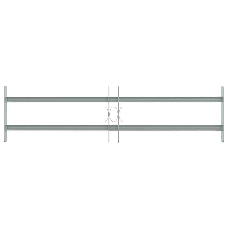 Adjustable Security Grille for Windows with 2 Crossbars 700-1050 mm