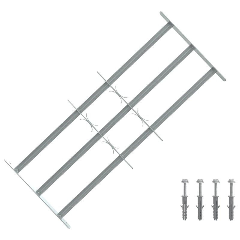 Adjustable Security Grille for Windows with 3 Crossbars 700-1050 mm