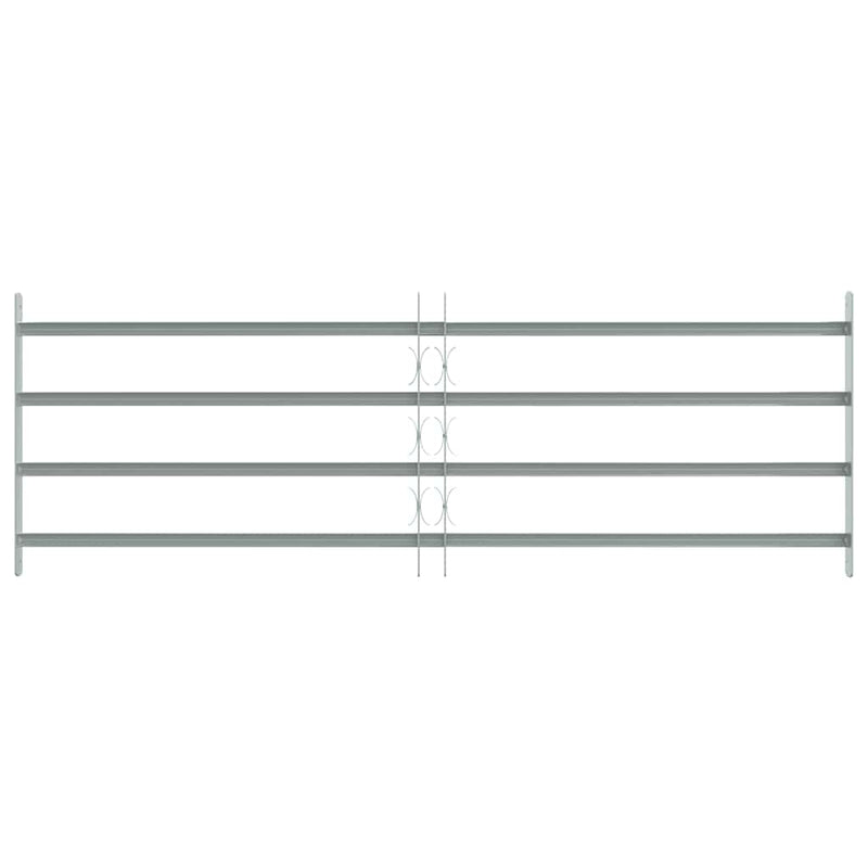 Adjustable Security Grille for Windows with 4 Crossbars 1000-1500 mm