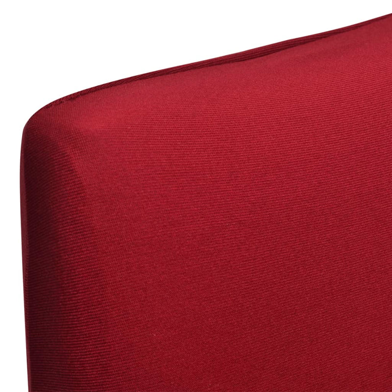 vidaXL 6 pcs Bordeaux Straight Stretchable Chair Cover